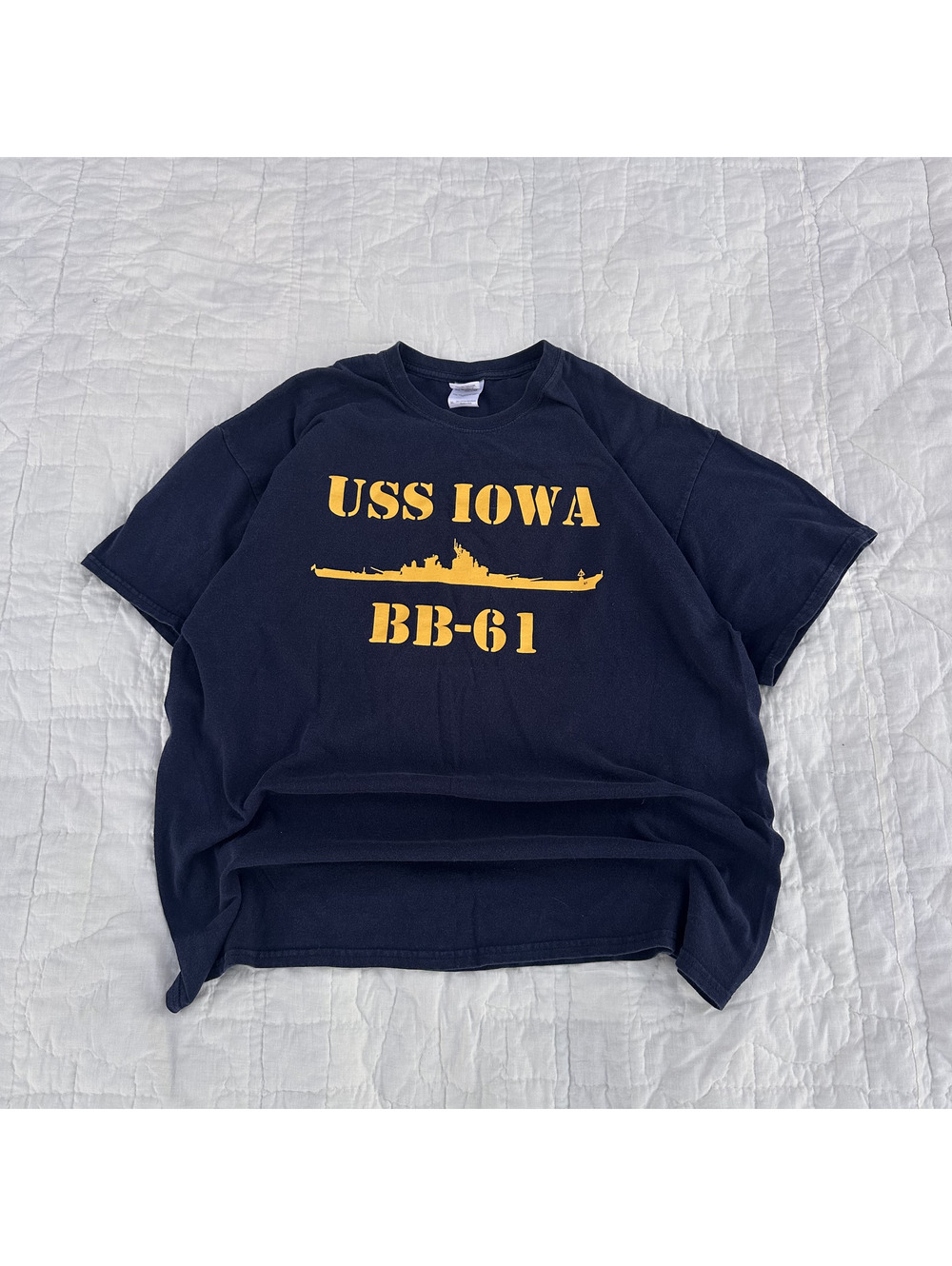 Vintage USS Iowa BB-61 Graphic Tee 100% Cotton